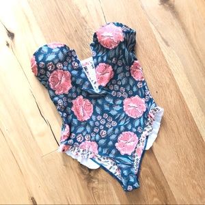 Beach Riot / Stone Cold Fox strapless swimsuit